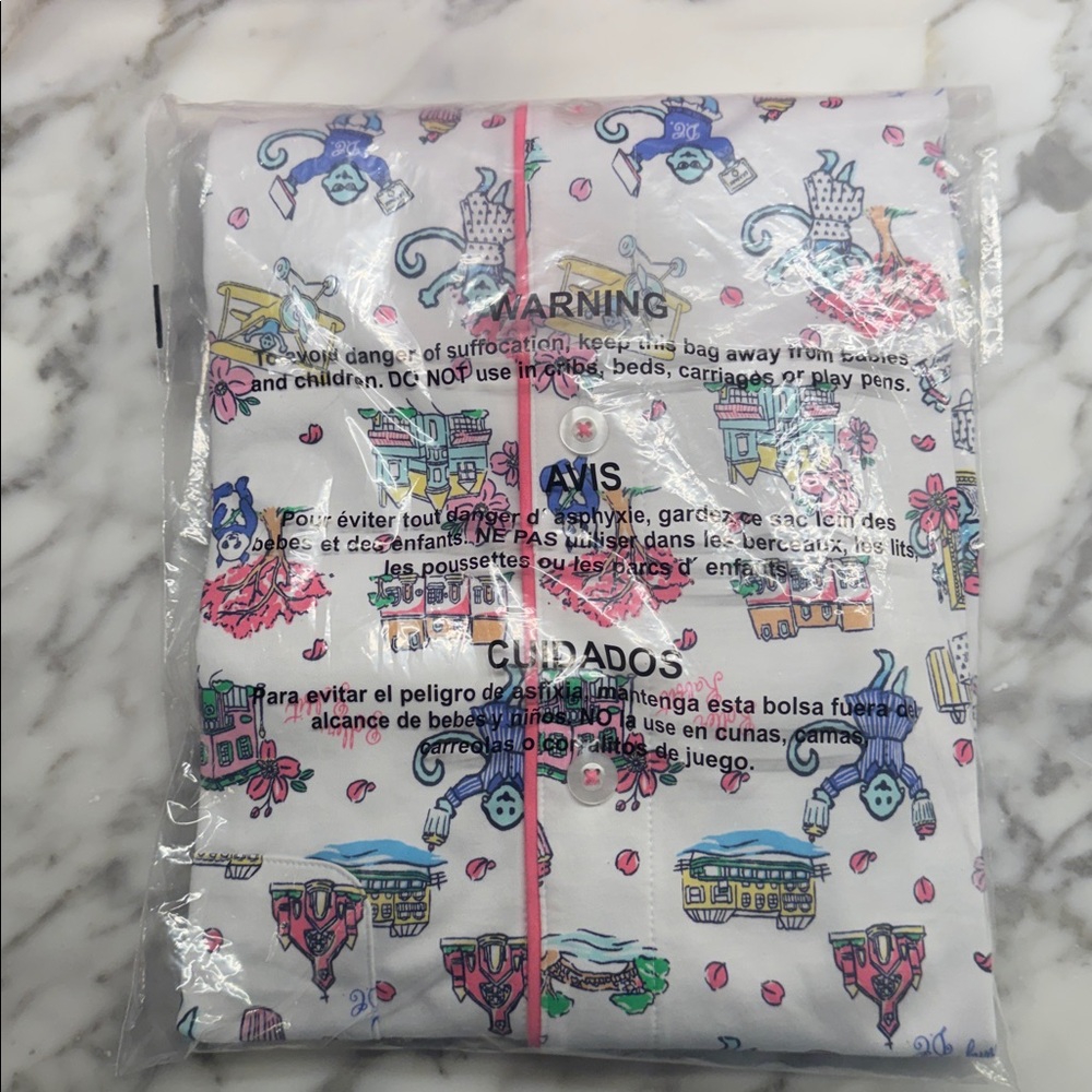 Roller Rabbit Limited edition Washington DC printed pajamas size small - NEW - Picture 8 of 9